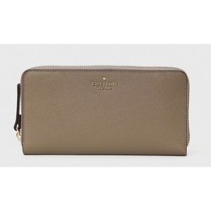 New Kate Spade Laurel Way Neda Large Wallet Saffiano Leather Thunder Cloud